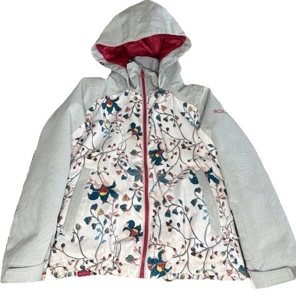 Roxy Winter Dryflight Ski Snowboard Jacket Floral Gray 10K
Girls Small (8) - Picture 1 of 12